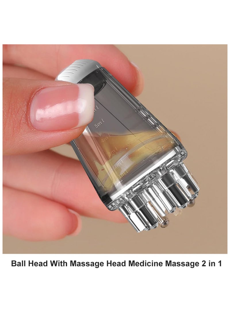 آيسيلي مشط توزيع فروة الرأس، مشط سائل محمول، مشط توزيع زيت فروة الرأس، مدلك فروة الرأس لنمو الشعر، مشط توزيع مصل الشعر مناسب للسوائل المختلفة للمنزل والسفر - Image 5