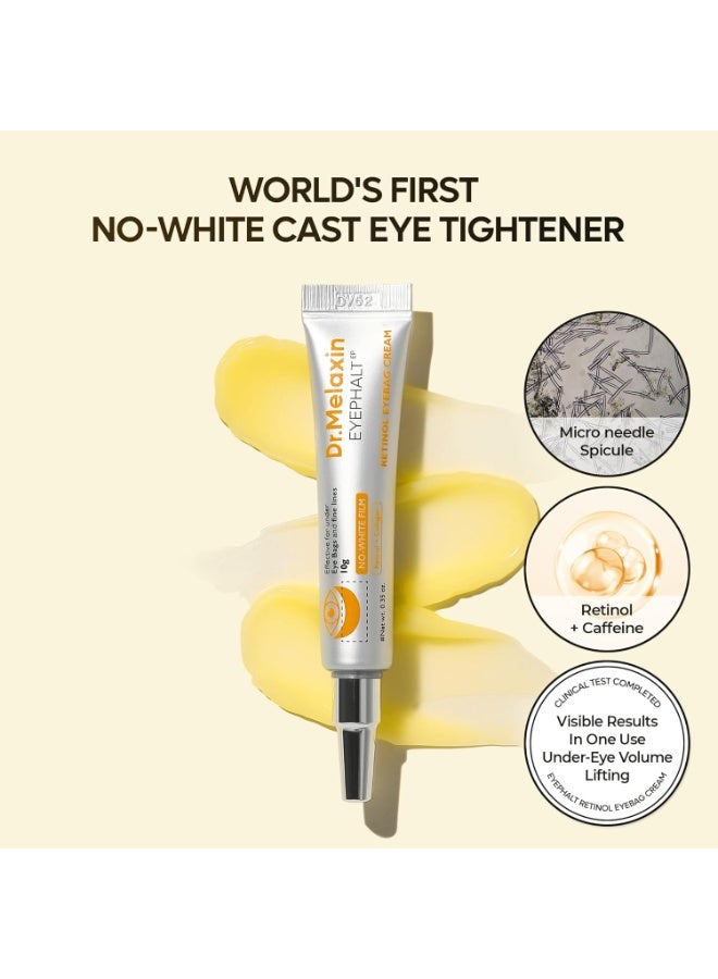دكتور ميلاكسين Dr.Melaxin Retinol Eyebag Cream for Puffiness, Dark Circles & Fine Lines, Wrinkle, EGF Anti-Aging Under Eye Moisturizer with Niacinamide&Ceramide Makeup friendly korean skin care - Image 2