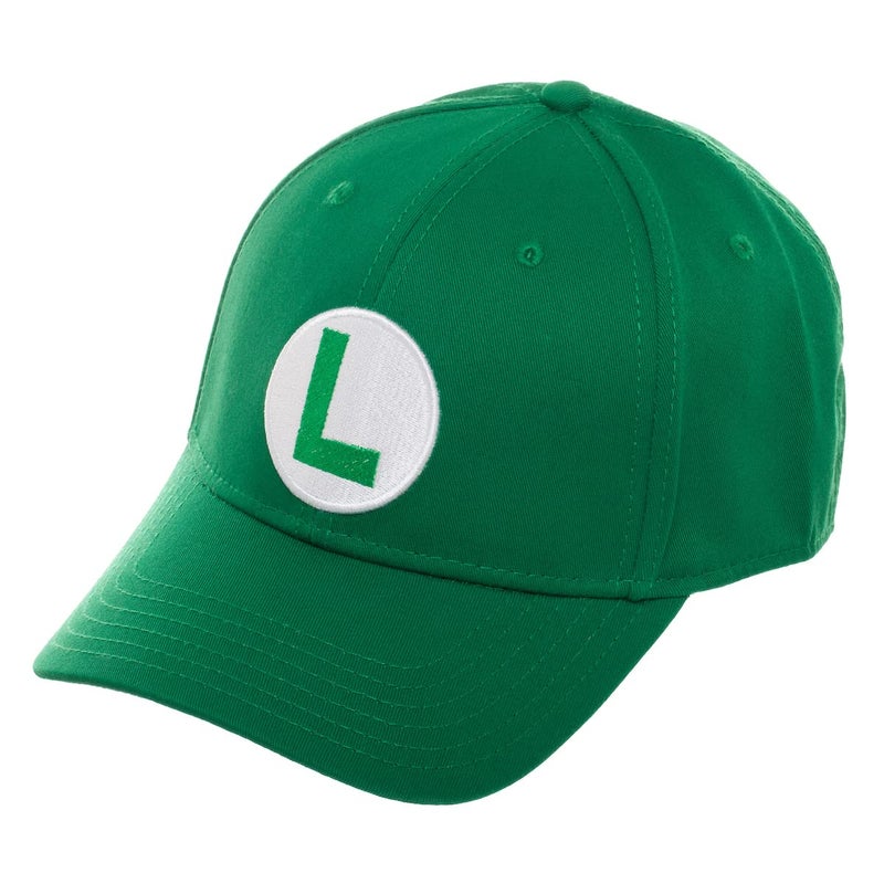 Bioworld Mario Cosplay Hat, Mario Luigi Brothers Cosplay - Officially Licensed Luigi Hat, 100% Cotton, 58 cm, Green, for Gaming Enthusiasts - Image 2