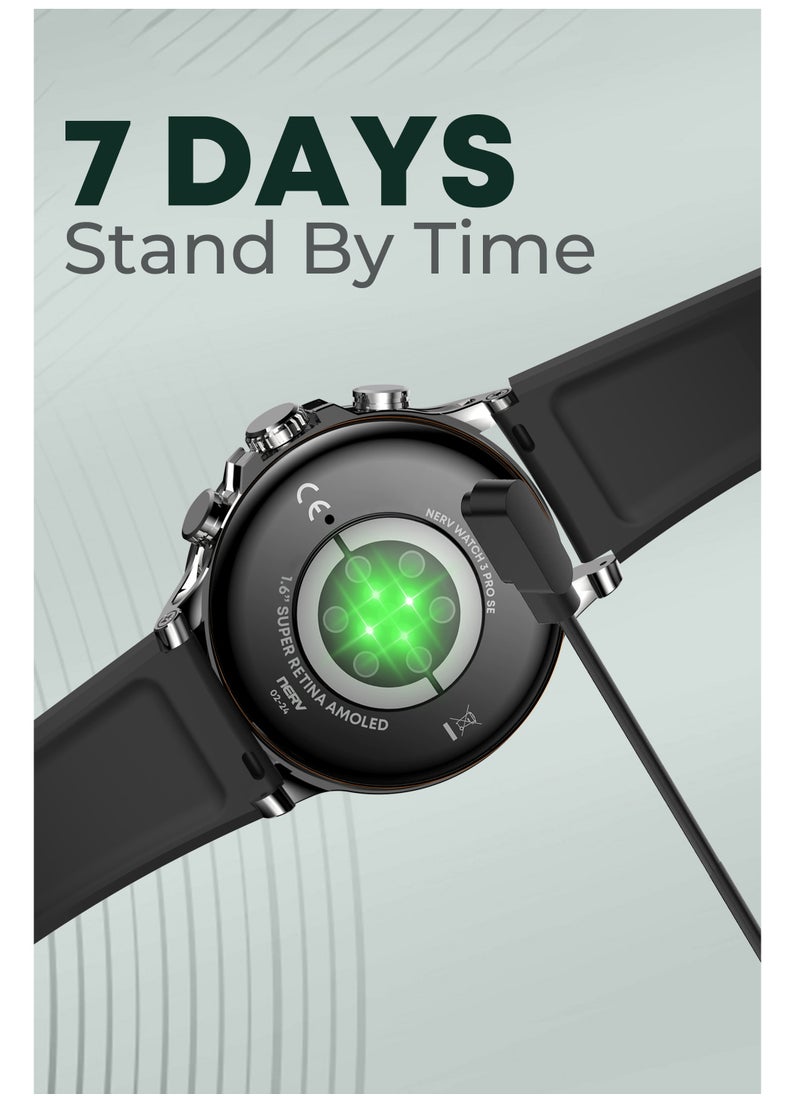 Faster - Smart Watch 3 Pro SE – 1.6" Super Retina Always-On Display, Bluetooth Calling, Fitness Tracker, Sports Modes, Heart Rate & Sleep Monitoring, IP68 Waterproof, 250mAh Battery, Android & iOS Compatible - Image 1