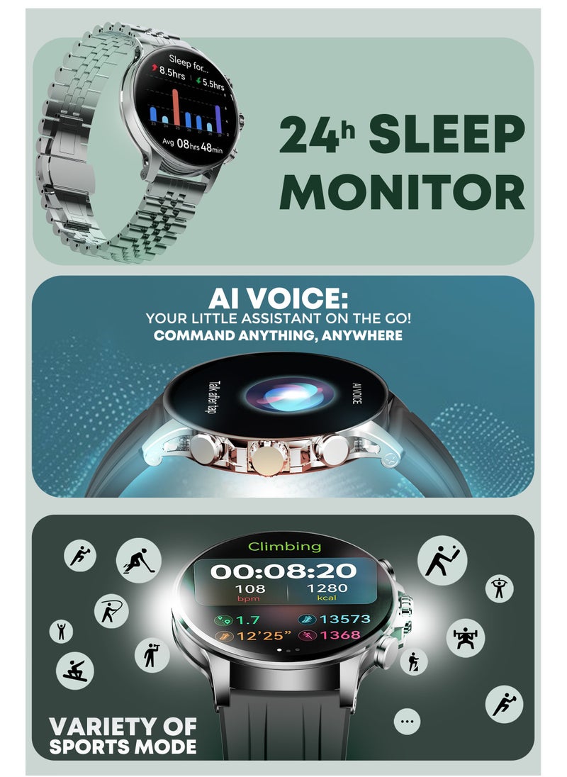 Faster - Smart Watch 3 Pro SE – 1.6" Super Retina Always-On Display, Bluetooth Calling, Fitness Tracker, Sports Modes, Heart Rate & Sleep Monitoring, IP68 Waterproof, 250mAh Battery, Android & iOS Compatible - Image 1