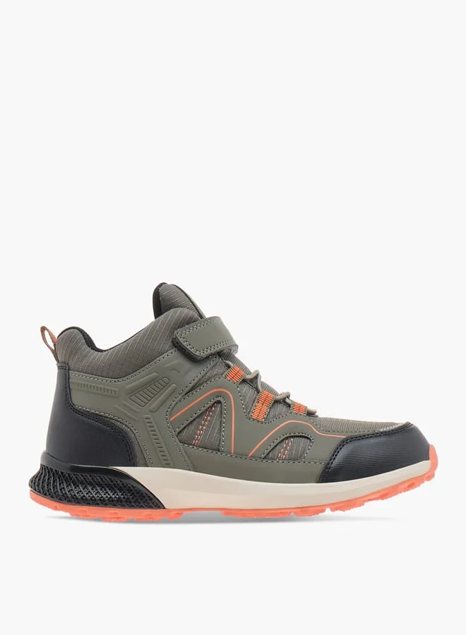 Kappa Boys Panelled Lace Detail Sports Shoes with Hook and Loop Closure