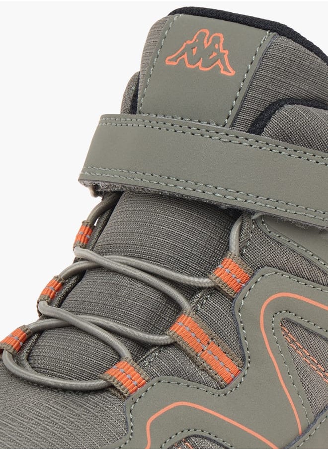 Kappa Boys Panelled Lace Detail Sports Shoes with Hook and Loop Closure  - Image 4