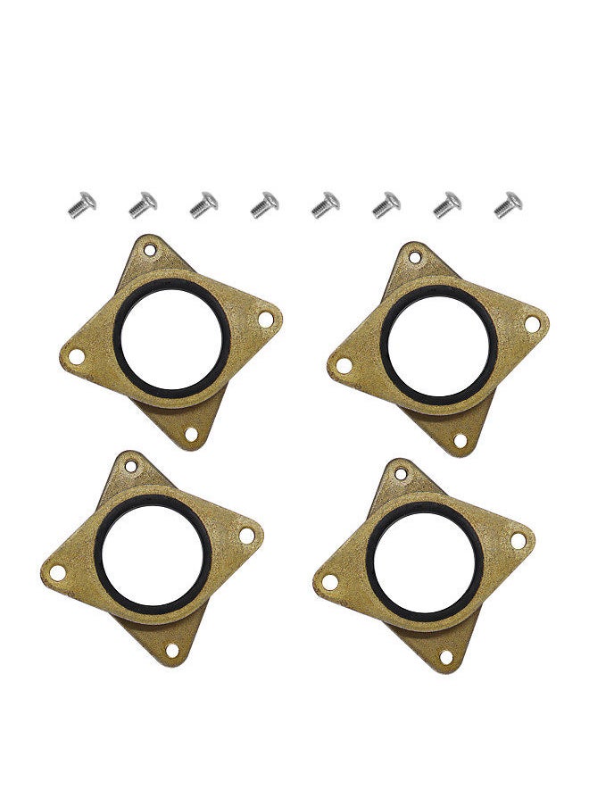 Generic - 4pcs Brass & Rubber Stepper Motor Vibration Damper Shock Absorber Pad with M3 Screws Compatible with NEMA 17 Stepper Motor Replacement for Creality CR-10/CR-10S/CR-10 V2/3/3 Pro 3D Printer - Image 1