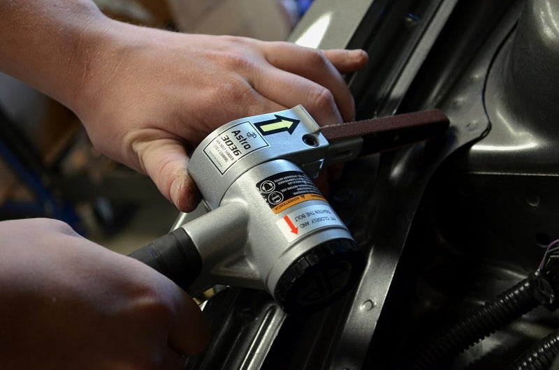 Astro Pneumatic Tool Astro Tools 3036 Air Belt Sander (3/8" x 13") with 3pc Belts (#40, #60 & #80) - Image 3