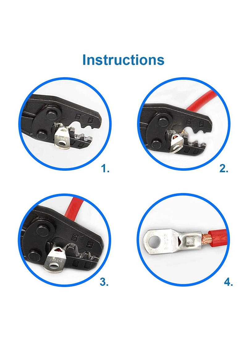 Mmobiel MMOBIEL 65PCS Assortment Battery Cable Ends Heavy Duty Wire Lugs AWG Bolt Hole Tinned Copper Connector SetWire Cable lugs Ring Battery SC Terminals Set Marine Grade ColdPressed Crimp Type  - Image 3