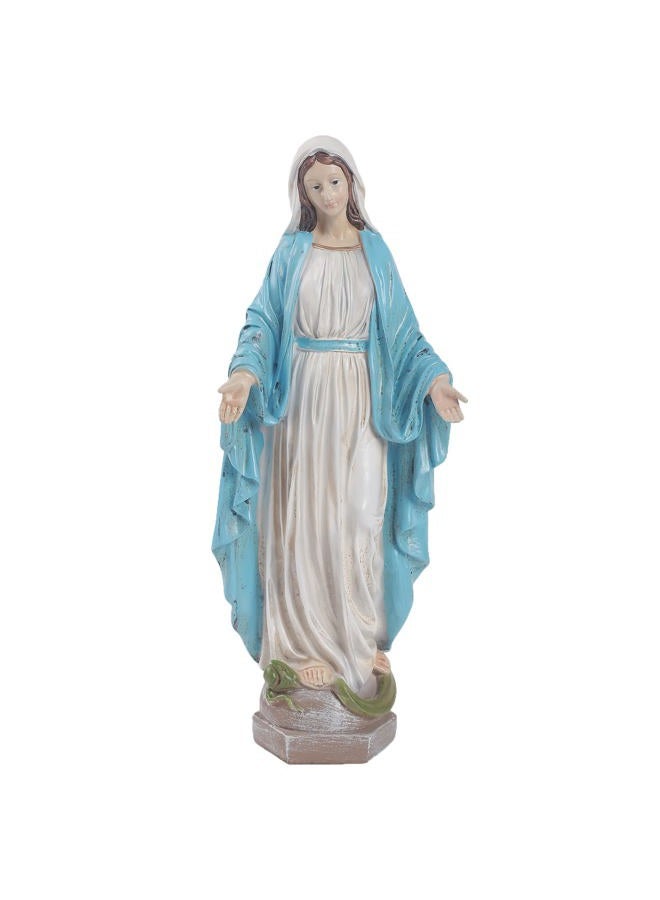 Floryden Our Lady of Grace Blessed Virgin Mother Mary Statue Catholic Religious 15.8 Inch Colored Resin Statue Figurine for Garden, Outdoor, Patio, Cemetery Grave Stone (Monther Mary) - Image 1