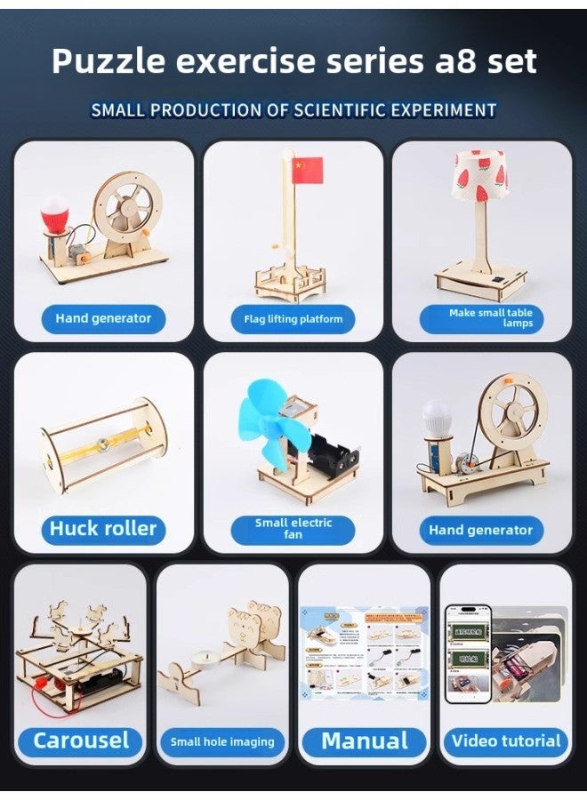 Loquat Science Small Experiment Suit Science And Technology Production Invention Diy Homemade Materials Primary School Students' Puzzle Science And Education Manual-Specifications:Puzzle Exercise Series A - Image 1
