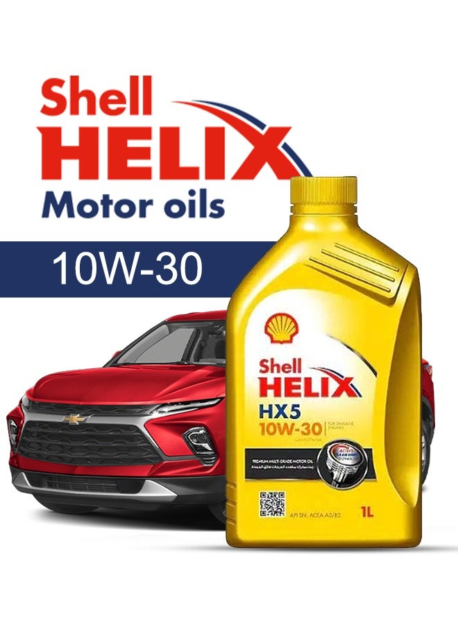 Shell Engine Oil – For Chevrolet Trail  2024 - 2020، 4 Liter، viscosity 10w30 Shell - With Engine Oil Filter - 2020 2021 2022 2023 2024 