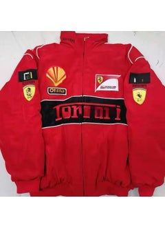F1 Racing Jacket Winter Cotton Outerwear Retro Red shell cotton-padded jacket (suitable for about 10 degrees)