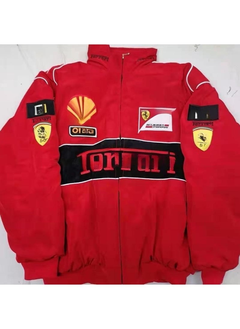 Generic - F1 Racing Jacket Winter Cotton Outerwear Retro Red shell cotton-padded jacket (suitable for about 10 degrees) - Image 1