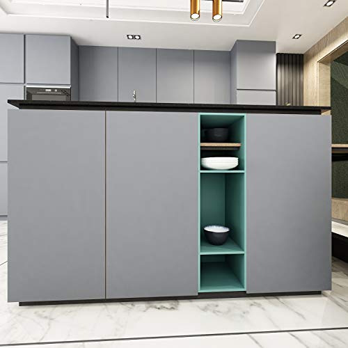 Livelynine 24 X 394 Inch Smoke Grey Peel and Stick Wallpaper for Kitchen Living Room Bathroom Waterproof Wall Paper Removable Gray Contact Paper for Shelves Furniture Classroom Dorm Cabinet Vinyl Wrap - Image 3