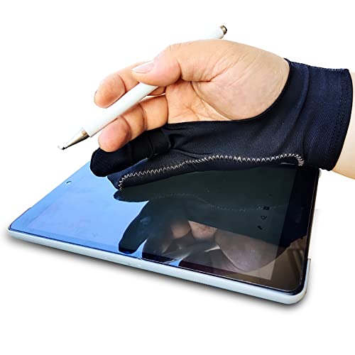 Anzailala Nylon Artist Glove for Tablet Drawing, Palm Rejection, Digit Art (L) - Pack of 1, Black - Image 3
