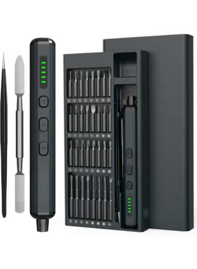 68-in-1 Precision Electric Screwdriver Set – Magnetic S2 Bits, 5 Torque Gears, LED Display, Ideal for Laptops, Glasses, Watches, and Electronics
