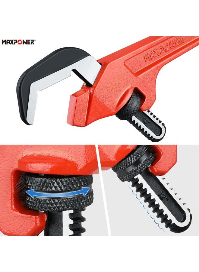 Maxpower مفتاح سداسي قابل للتعديل، 12 بوصة، أحمر، حديد زهر - Image 5