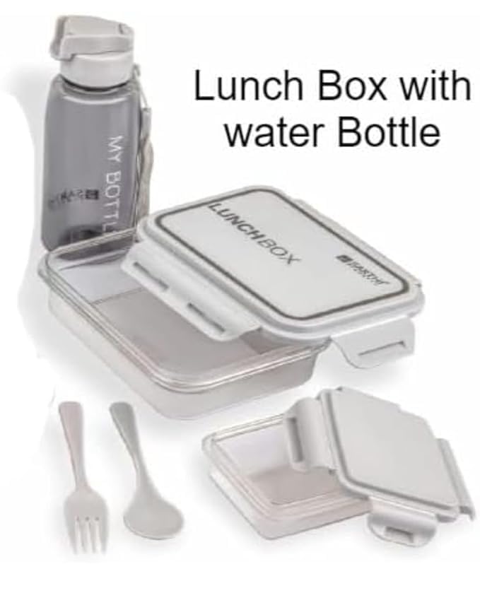 Zerolex Transparent Lunch Box with Water Bottle for Office for Men Women and Lunch Box for Women School Kids and Microwave Safe Leak Proof airtight Lunch Boxes 1pcs 1 - Image 3