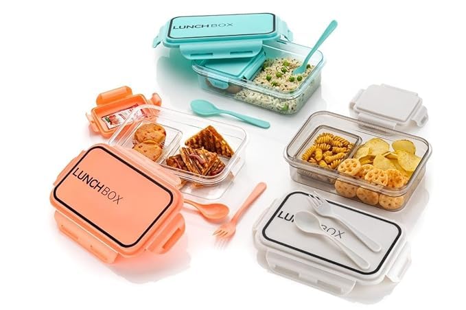 Zerolex Transparent Lunch Box with Water Bottle for Office for Men Women and Lunch Box for Women School Kids and Microwave Safe Leak Proof airtight Lunch Boxes 1pcs 1 - Image 2