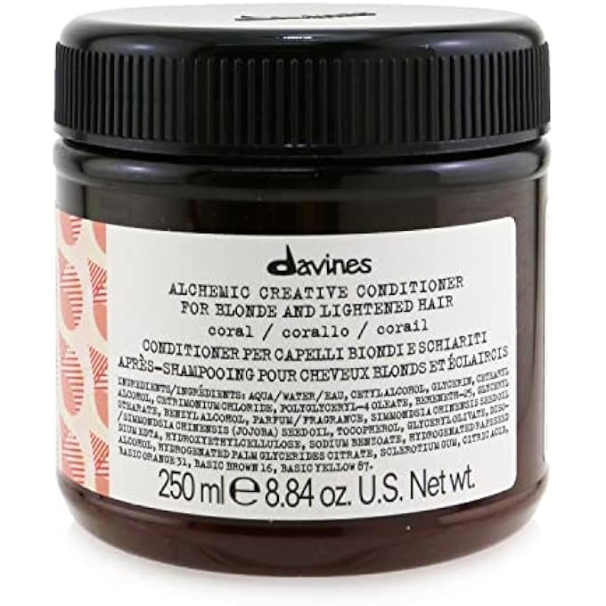 Davines ALCHEMIC CREATIVE CONDITIONER - # CORAL (FOR BLONDE AND LIGHTENED HAIR) 250ML/8.84OZ - Image 1