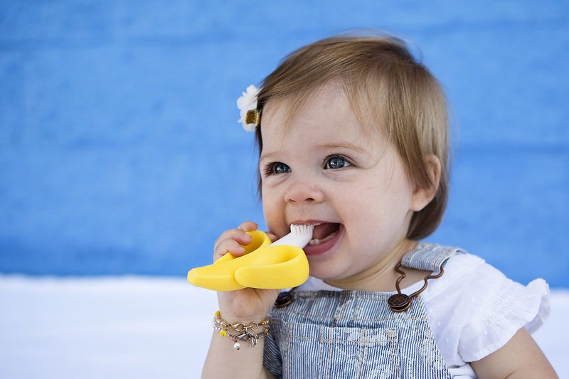 Baby Banana The Original Baby Banana Toothbrush Teether Toy, for Babies Infants Toddlers; USA Family-Owned Business; Teething Relief for Sore Gums, Massaging Soothing; Safest Food Grade Silicone  - Image 4