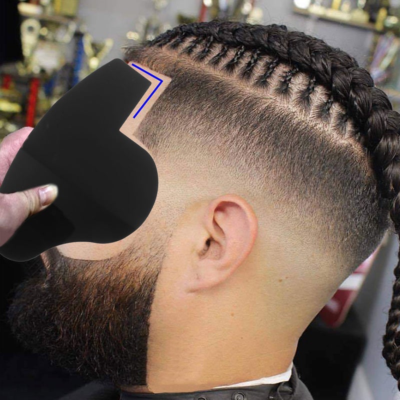 4 pcs Beard Shaping Tool Hairline Design Card Men Beard Template for Hair Fiber Spray - Image 4