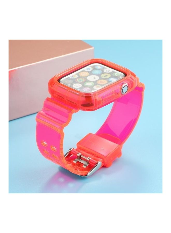 نيبمينينت سوار ساعة بديل بتصميم عرقي لسلسلة ساعات أبل 1/2/3/4/5/6/7/SE مقاس 38/40/41 مم أحمر وردي - Image 3