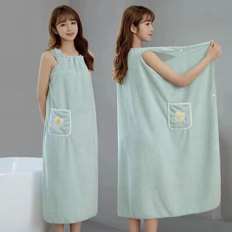 Bath Towel 100x145 cm, Coral Fleece, Light Green - Image 1