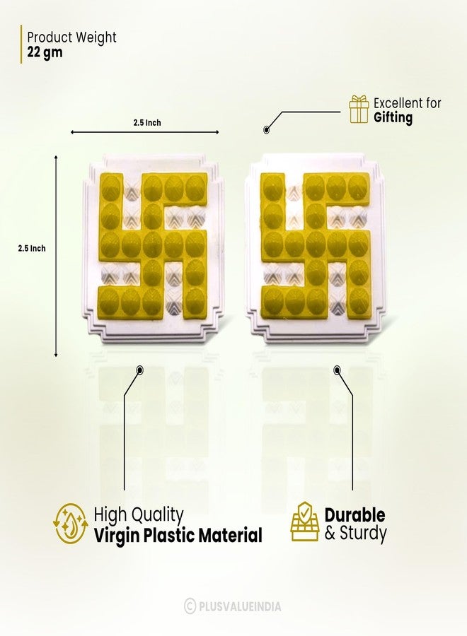 Plus Value Vastu Yellow Swastik Pyramid Vaastu Remedies for Home Office Main Door Entrance Temple Tijori Cash Box Important Files Electronics (2.5 Inches, 2 Pcs) - Image 2