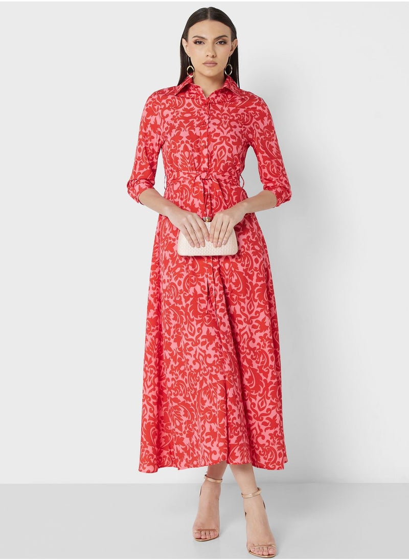 ELLA Floral Printed Dress  - Image 4