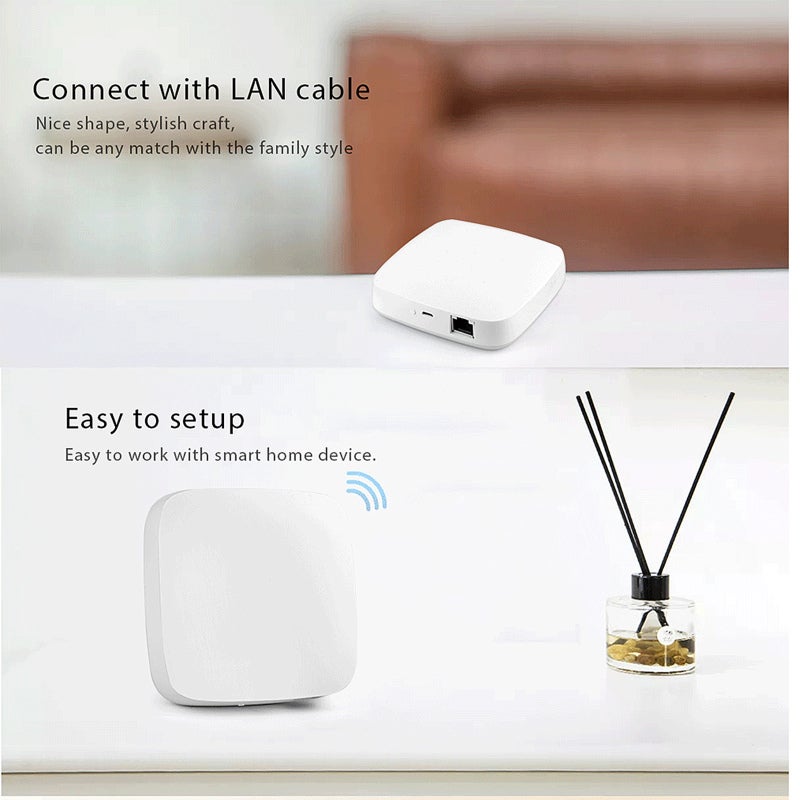 Powered by Tuya ZigBee Wired Smart Gateway Hub Smart Home Bridge Tuya / Smart Life APP Remote Control Center WIFI & Network Cable Connection for All Tuya ZigBee 3.0 Smart Products - Image 2