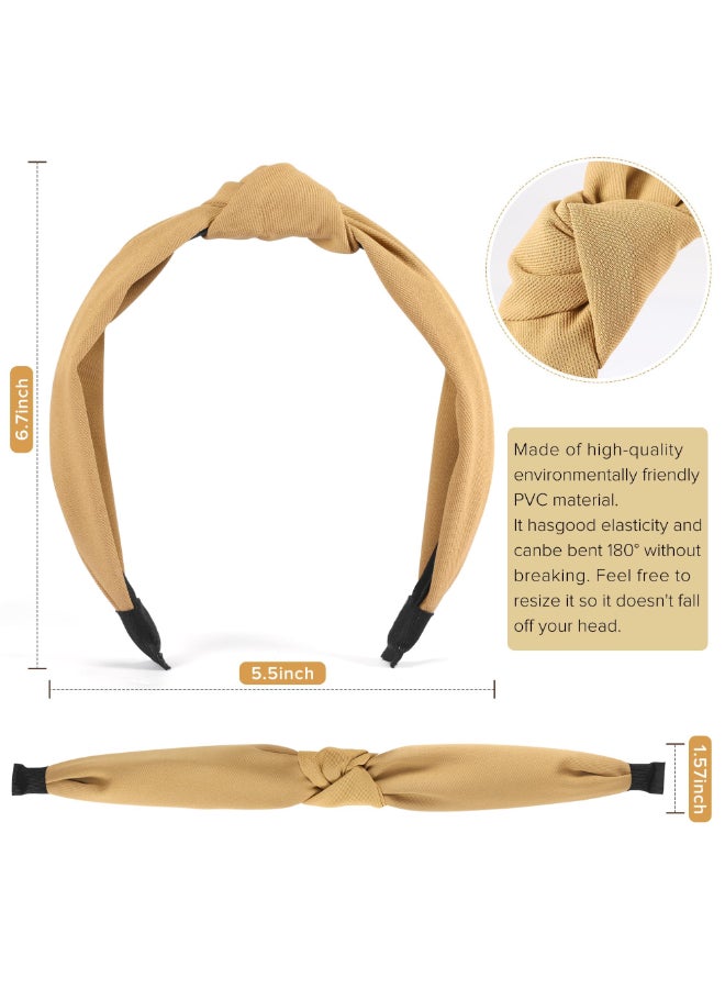 DiyJibb Headbands for Women Girls 6PCS Stylish Top Knotted Headbands Knotted Headband for Women Head Bands Wide Hairband Hair Accessories - Image 4