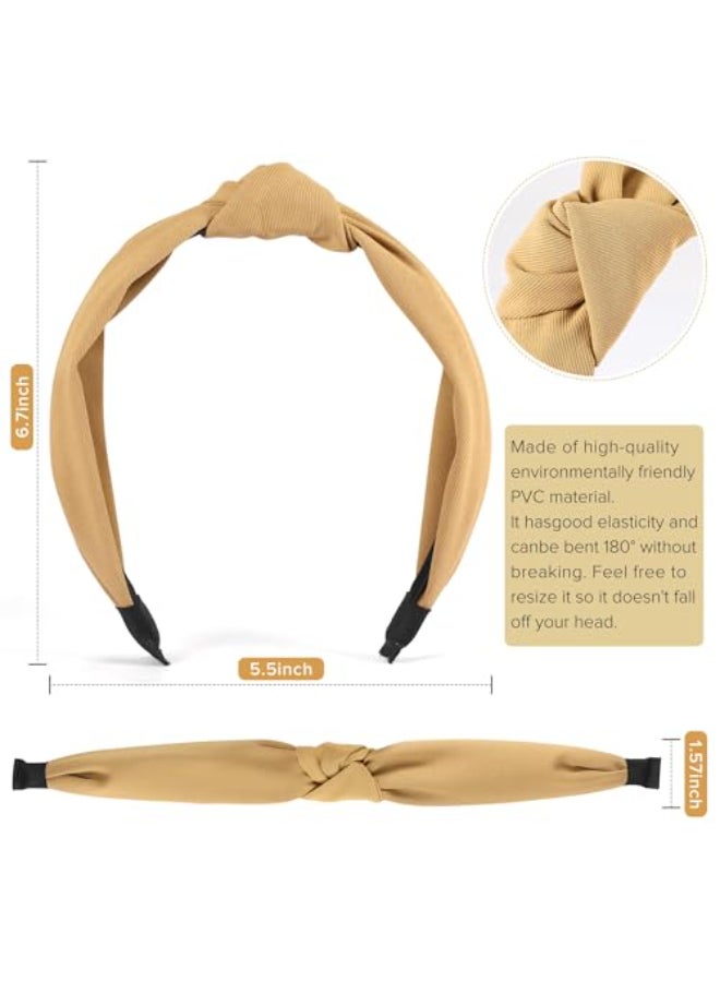 DiyJibb Headbands for Women Girls 6PCS Stylish Top Knotted Headbands Knotted Headband for Women Head Bands Wide Hairband Hair Accessories - Image 3