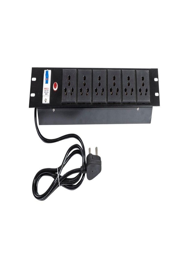 Ooper PDU 6 Point 6 Socket 5/15 Amp Socket with 16Amp MCB with Indicator Supprts Both 5amp & 15amp