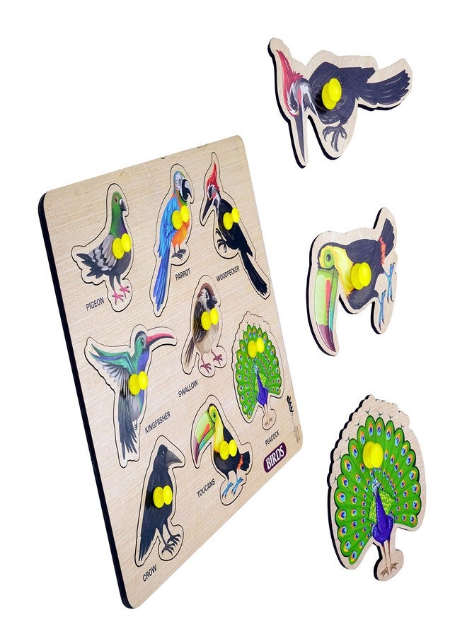 HIGHROOF® Kids Fort Pre Nursery Educational Jigsaw Puzzles for Adults Kids Learning Toys Kit Board Game 3 pcs Set of Birds Human Body Parts & Hindi Letters Educational Toy - Image 4