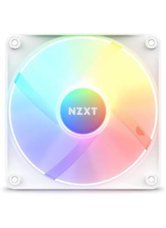 NZXT F120 RGB Core - RF-C12SF-W1-120mm Hub-Mounted RGB Fan - 8 Individually-Addressable LEDs - Semi-Translucent Blades - High Static Pressure & Airflow - Quiet Operation PWM Control - White  - Image 2