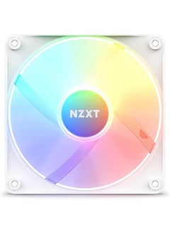 NZXT F120 RGB Core - RF-C12SF-W1-120mm Hub-Mounted RGB Fan - 8 Individually-Addressable LEDs - Semi-Translucent Blades - High Static Pressure & Airflow - Quiet Operation PWM Control - White  - Image 3