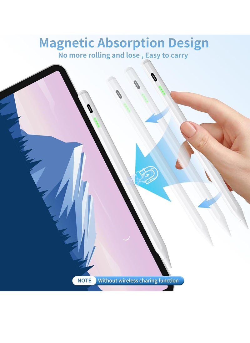 Generic - Stylus Pen for iPad 9th & 10th Generation with Palm Rejection Technology, Active Pen Compatible with Apple iPad 10th/9th/8th/7th/6th Generation, iPad Air 5th/4th/3rd Generation, iPad Pro 11 & 12.9 inch, iPad Mini 6th/5th Generation - Image 1