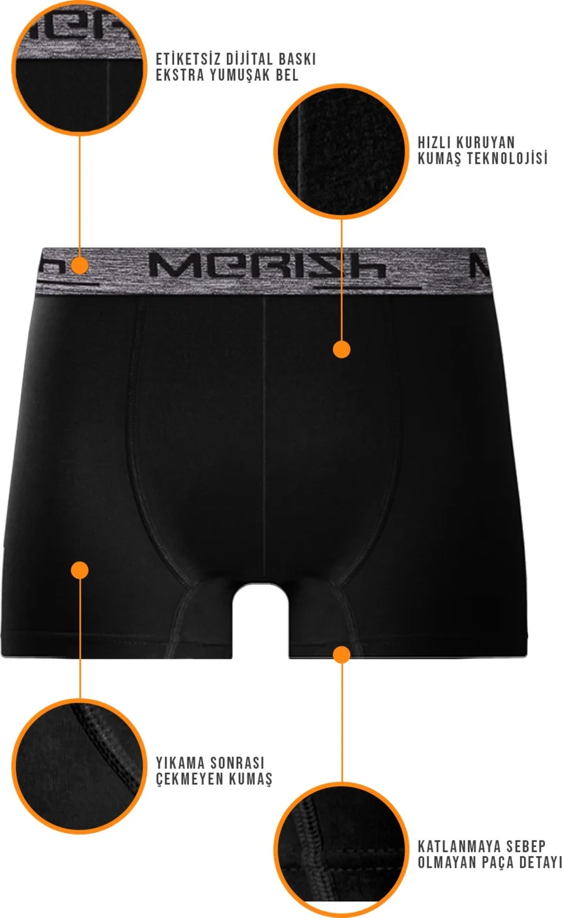Merishopping Men's 6-Pack Premium Lycra Boxer (BOXED PRODUCT)