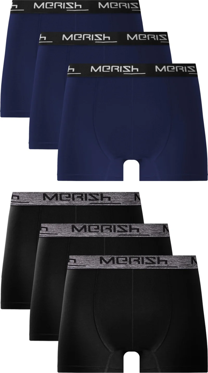 Merishopping Men's 6-Pack Premium Lycra Boxer (BOXED PRODUCT)
