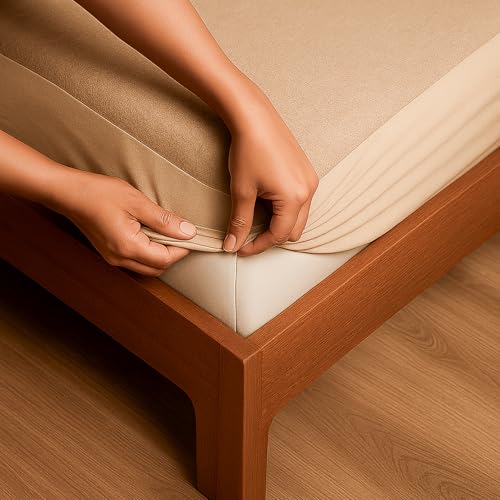 SITTELLA®75 x 72 Inches (6 x 3 Feet) 100% Waterproof Premium Cotton Mattress Protector | Hypoallergenic, Breathable & Ultra-Soft Fitted Bed Protector King Size- Grey - Image 1