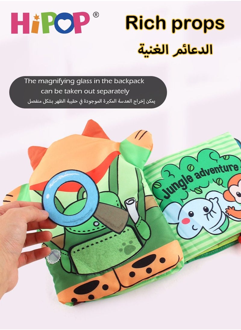 هيبوب كتاب قماش للأطفال حزمة من اثنين، كتب قماش ناعمة للأطفال، غير سامة ومقاومة للتمزق، ألعاب تعليمية مبكرة، هدايا مثالية للأطفال الصغار.  - Image 5