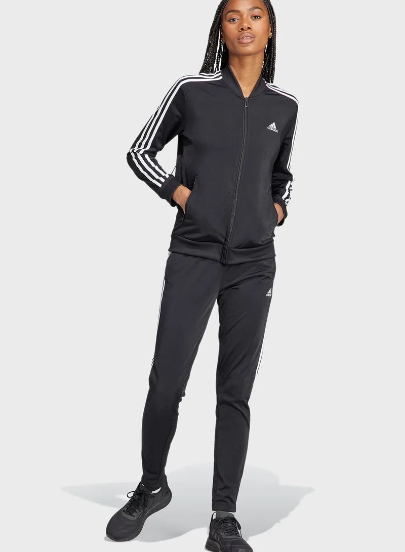 Adidas 3 Stripes Essential Tracksuit jacket and pants