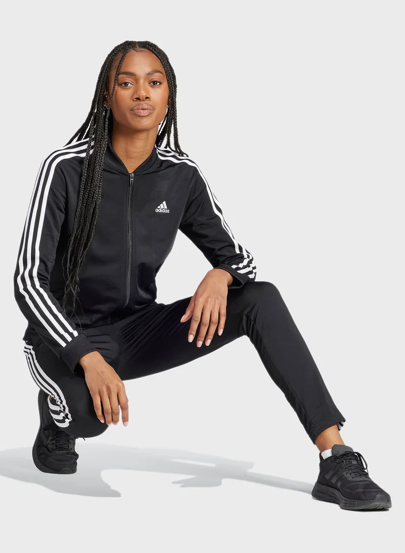 Adidas 3 Stripes Essential Tracksuit jacket and pants