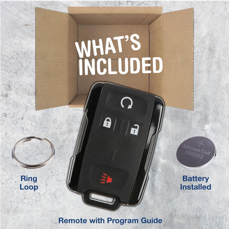 KeylessOption Key Fob Replacement for 2014 2015 2016 2017 2018 2019 Chevrolet Chevy Colorado Silverado Suburban Tahoe GMC Sierra Yukon Canyon Keyless Entry Remote, 4-Button M3N32337100 - Image 3