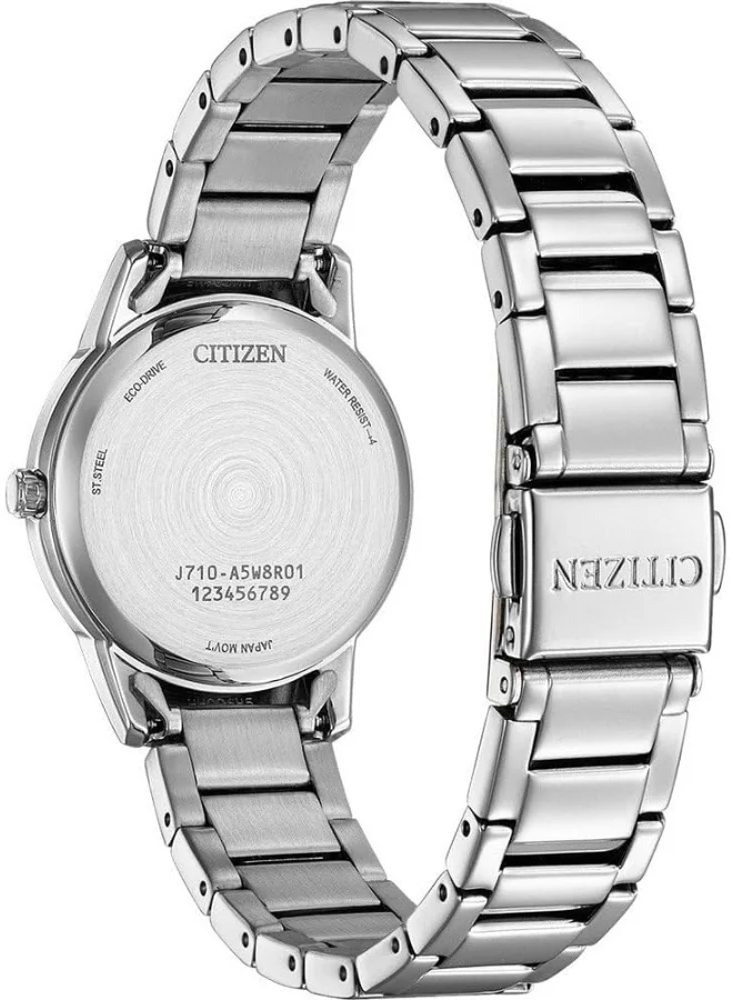 CITIZEN CITIZEN FE1241-71X Women's Analogue Quartz Watch with Stainless Steel Strap, Green, Bracelet