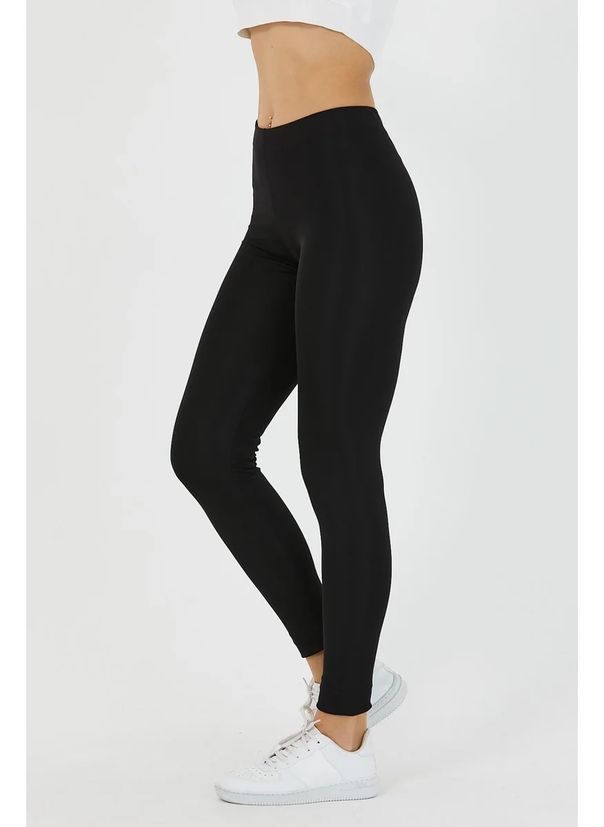 mmetalic Women's Black High Waist Leggings