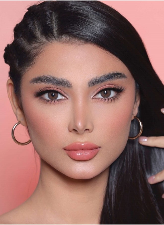 عدسات مكبرة ثلاثية الأبعاد ثري دي لون رخامي بني طبيعي، مريحة، مرخصة طبية و شهرية