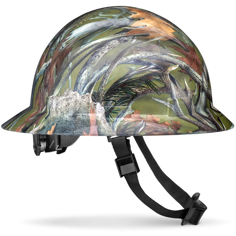 Acerpal Updated Full Brim Hard Hat Forest Fall Camo Gloss Padded OSHA Construction Safety Approved Hardhats Hard Hats for Men Cascos De Construccion Helmet
