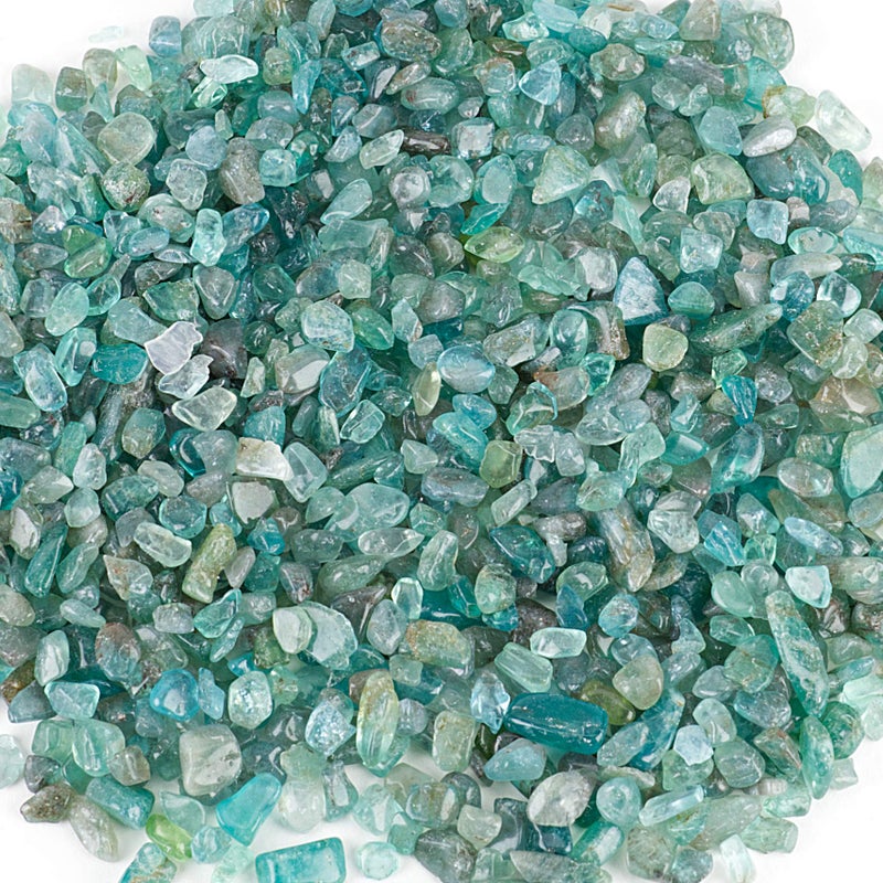 Cherry Tree Collection 12 Pound Polished Tumbled Gemstone Chips Pebbles Crystal Chips Bulk for Jewelry Making Healing Plants Succulents Aquariums Decoration Chakra Apatite