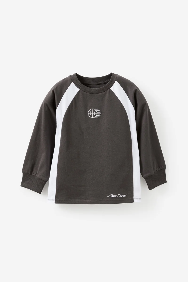 Cotton On Moto Panelled Long Sleeve Tee