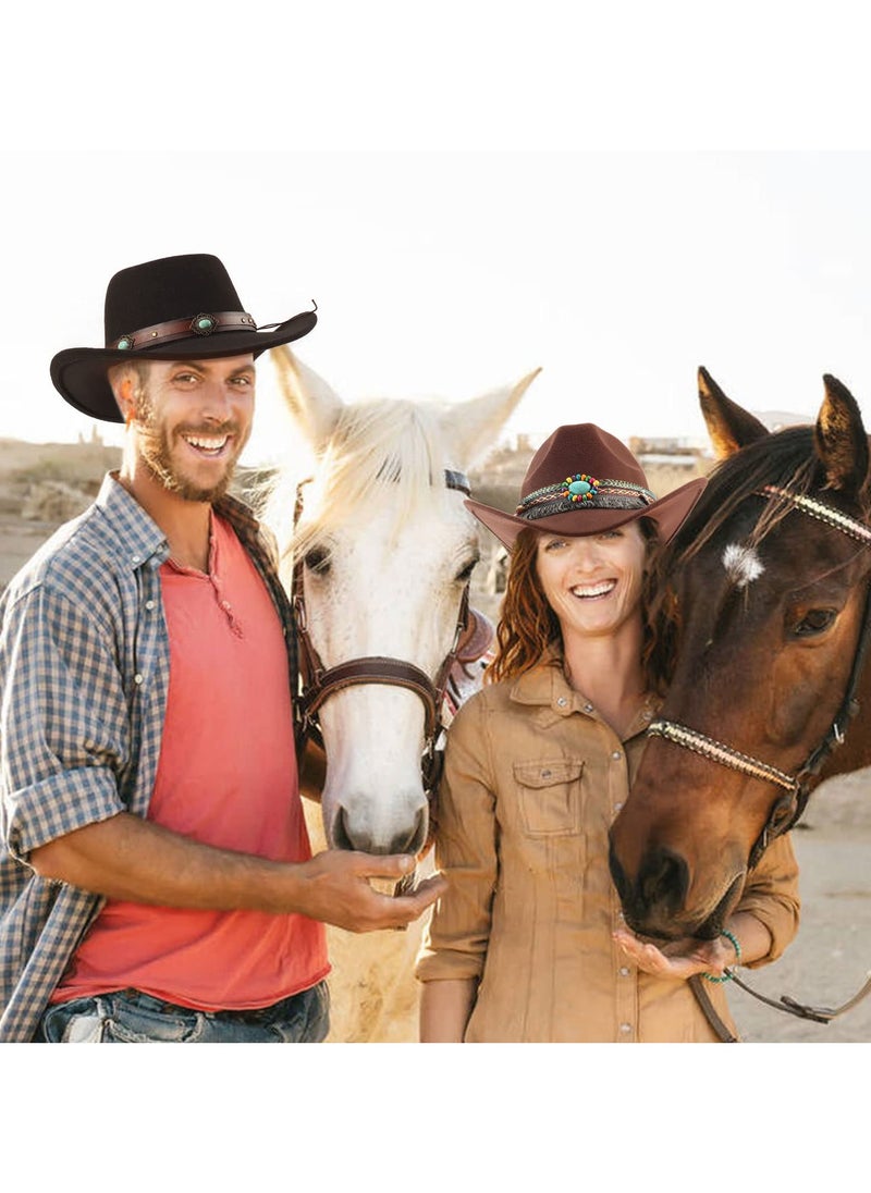 SYOSI - Adjustable Cowboy Hat Bands, Handmade, Soft PU Leather, Western Style, Universal Fit for Fedora, Cowboy, Straw Hats - Image 1